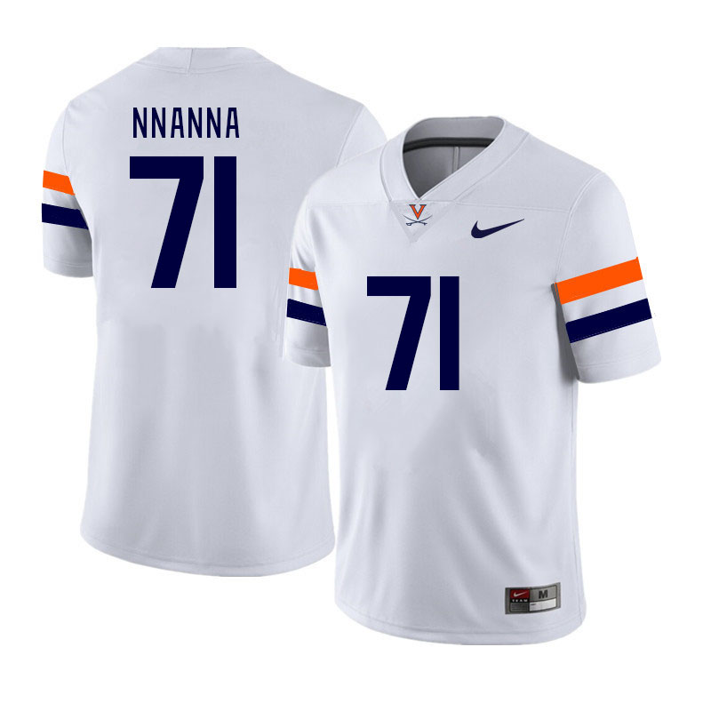 Men #71 Ugonna Nnanna Virginia Cavaliers College Football Jerseys Stitched Sale-White - Click Image to Close